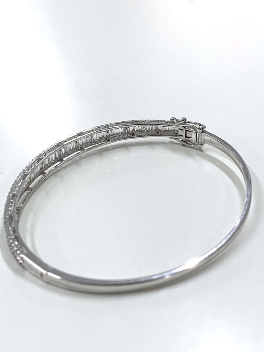 NO BRAND Baguette Diamond Bangle