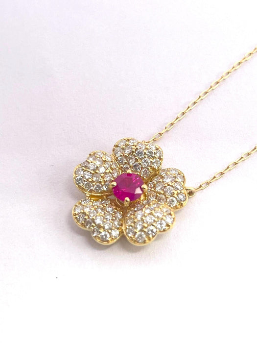 NO BRAND Rositas Ruby & Diamond Necklace