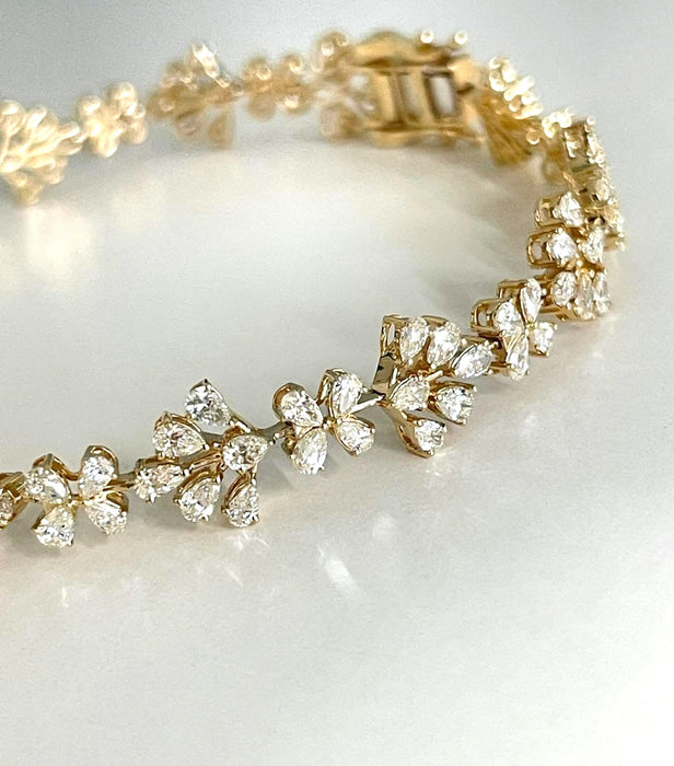 NO BRAND Clover Diamond Bracelet
