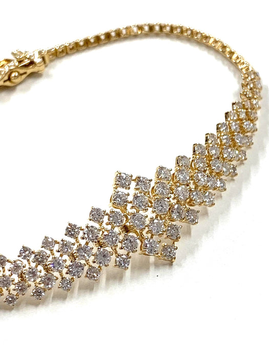 NO BRAND Cluster Diamond Bracelet