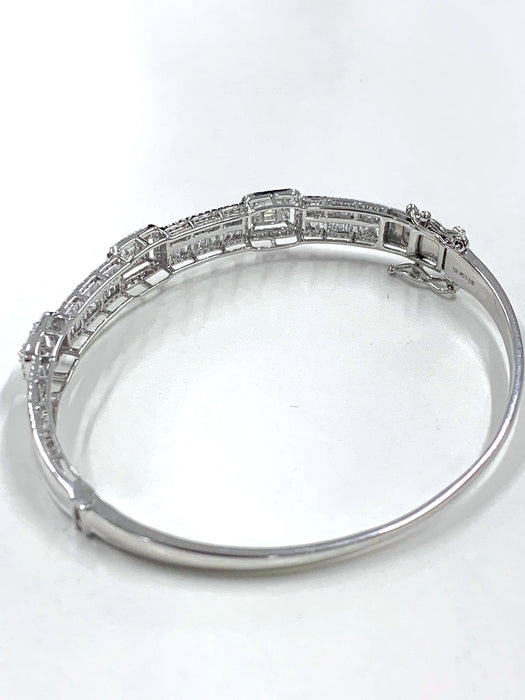 NO BRAND Baguette Diamond Bangle