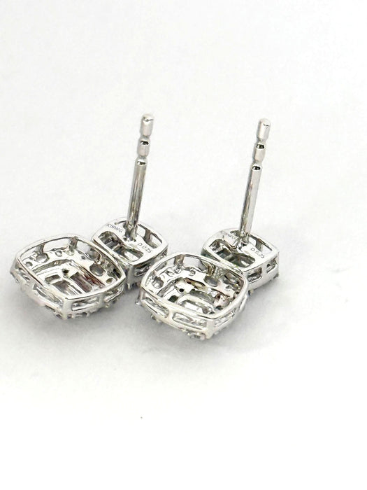 NO BRAND Baguette Diamond Stud Earrings