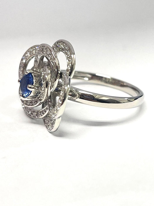 NO BRAND Camelia Sapphire & Diamond Ring