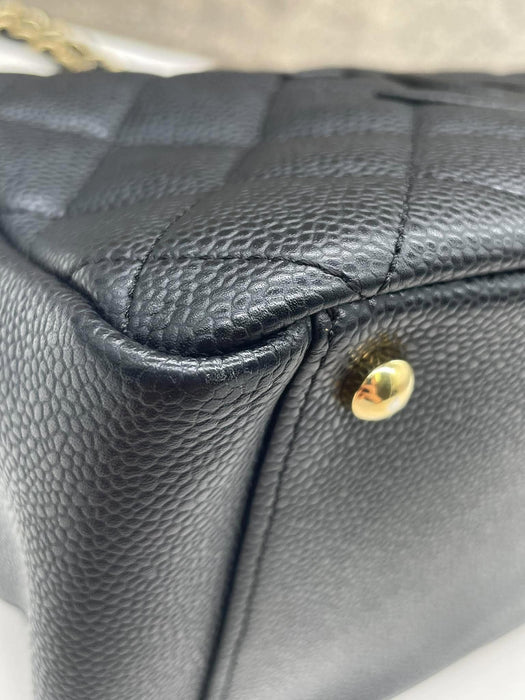 CHANEL PTT Matelasse Black Caviar Shoulder Bag