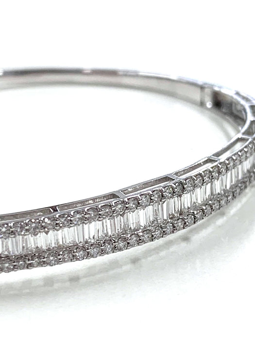 NO BRAND Baguette Diamond Bangle