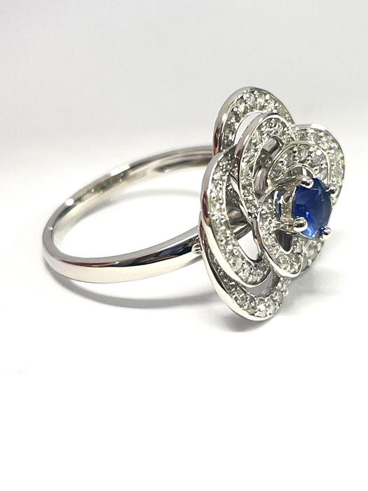 NO BRAND Camelia Sapphire & Diamond Ring