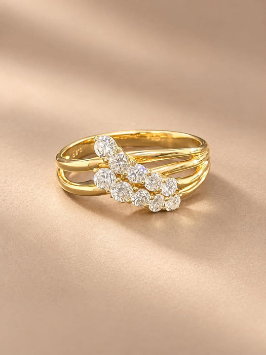 NO BRAND 10P Diamond Ring