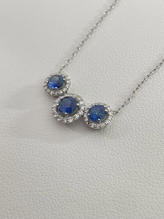 NO BRAND Sapphire & Diamond Necklace