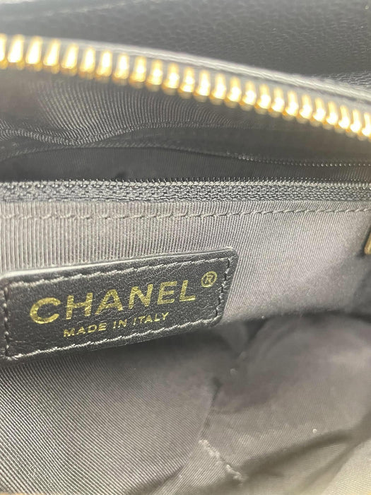 CHANEL PTT Matelasse Black Caviar Shoulder Bag