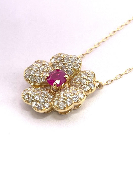 NO BRAND Rositas Ruby & Diamond Necklace