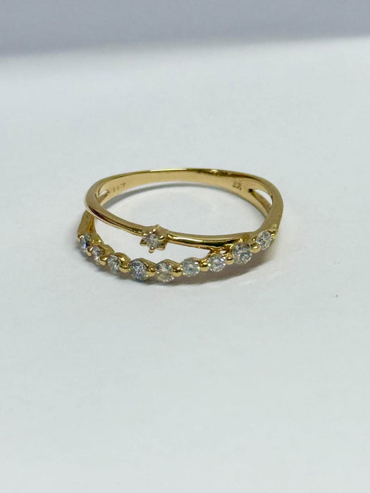 NO BRAND Layered Cluster Diamond Ring