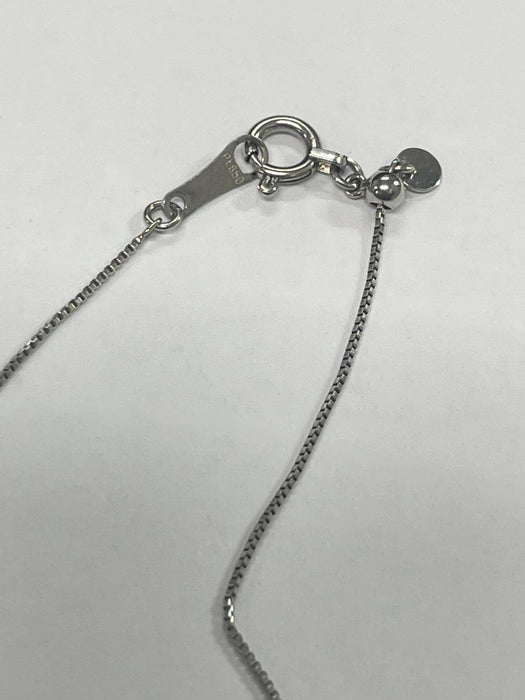 NO BRAND Aquamarine & Diamond Necklace