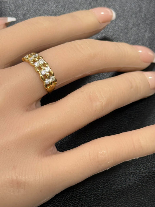 NO BRAND 10P Diamond Ring
