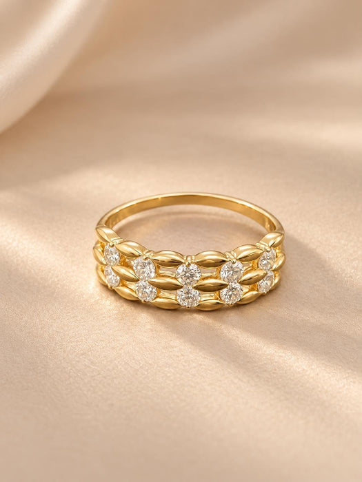 NO BRAND 10P Diamond Ring