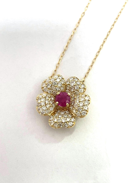 NO BRAND Rositas Ruby & Diamond Necklace
