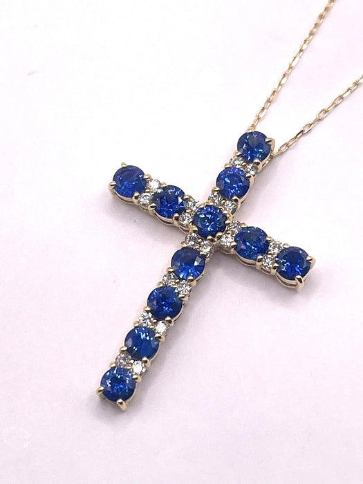 NO BRAND Sapphire & Diamond Necklace