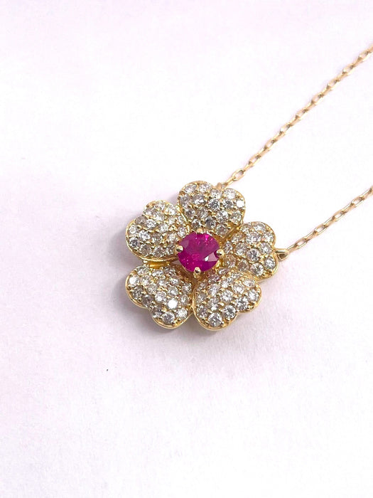 NO BRAND Rositas Ruby & Diamond Necklace