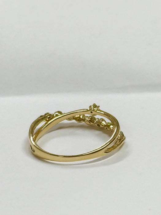 NO BRAND Layered Cluster Diamond Ring