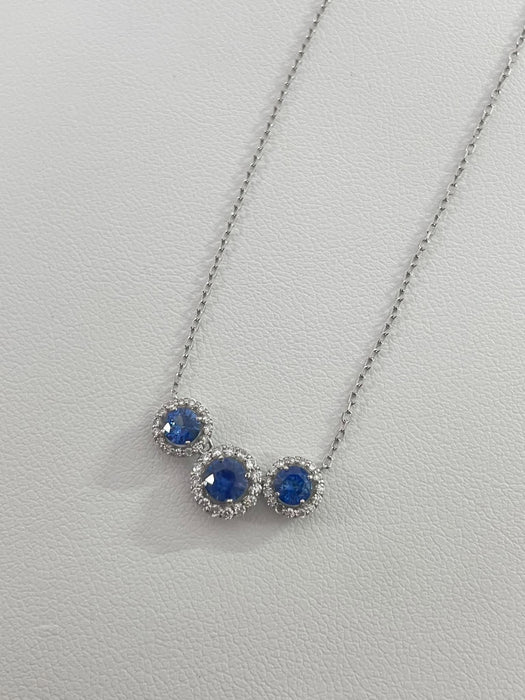NO BRAND Sapphire & Diamond Necklace