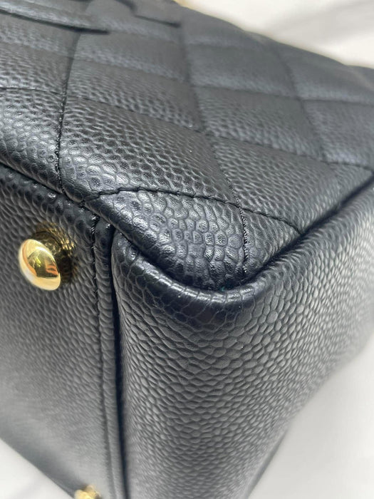 CHANEL PTT Matelasse Black Caviar Shoulder Bag