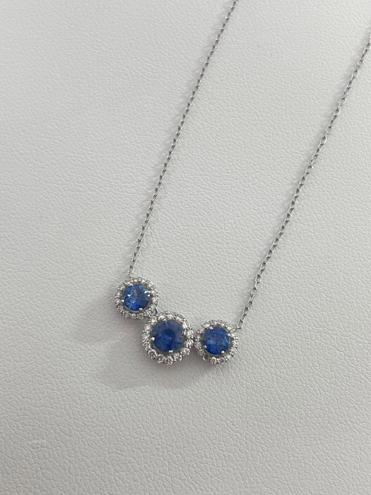 NO BRAND Sapphire & Diamond Necklace