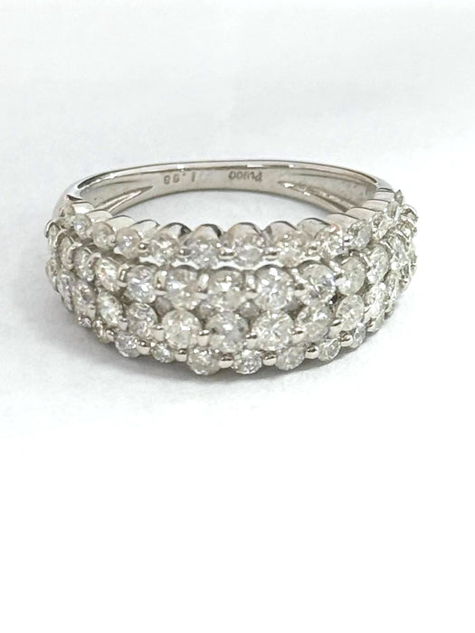 NO BRAND Dome Cluster Diamond Ring