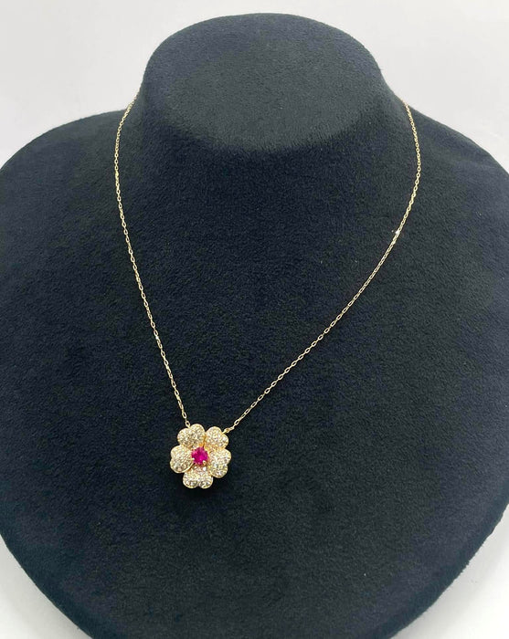 NO BRAND Rositas Ruby & Diamond Necklace