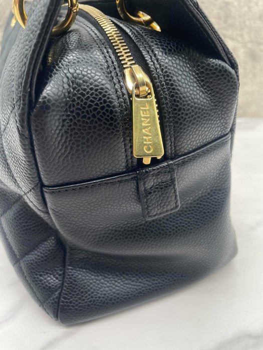 CHANEL PTT Matelasse Black Caviar Shoulder Bag