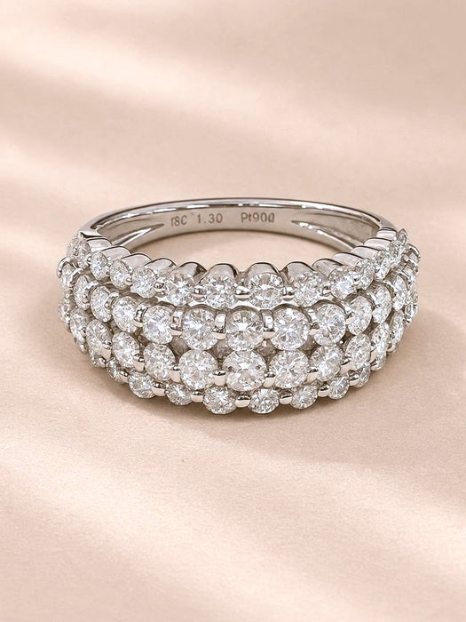 NO BRAND Dome Cluster Diamond Ring