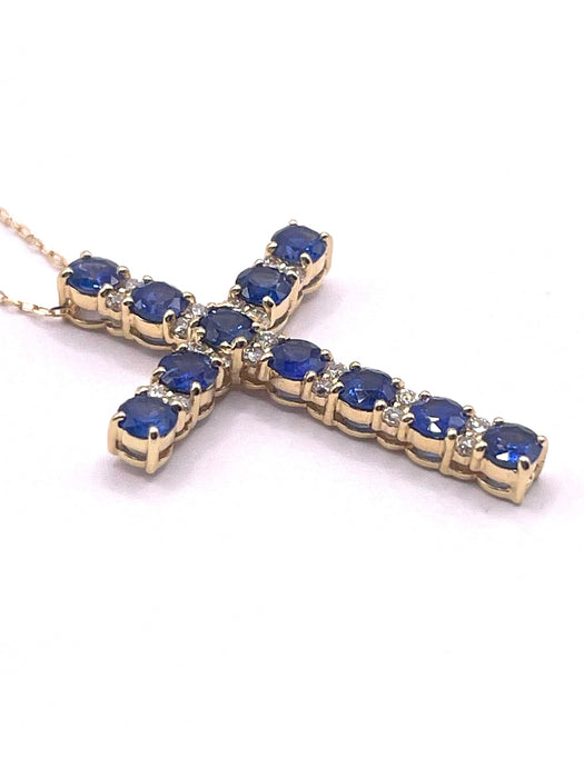 NO BRAND Sapphire & Diamond Necklace
