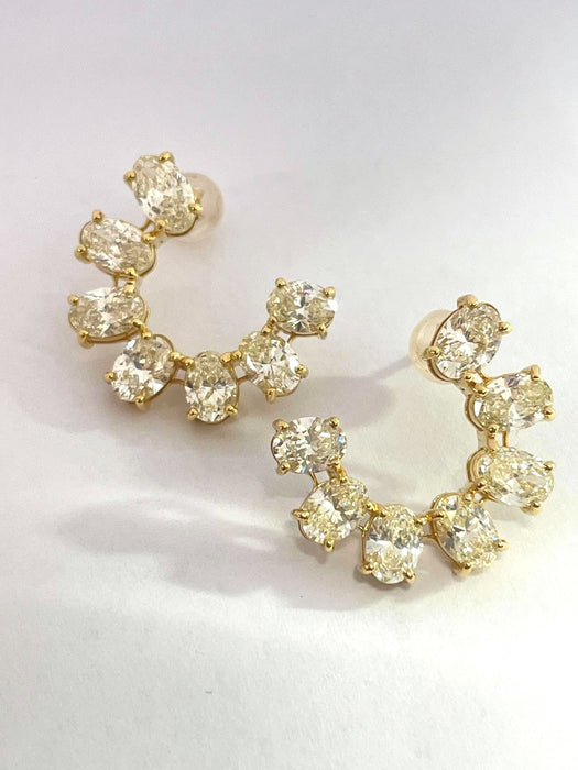 NO BRAND 7P Diamond Stud Earrings