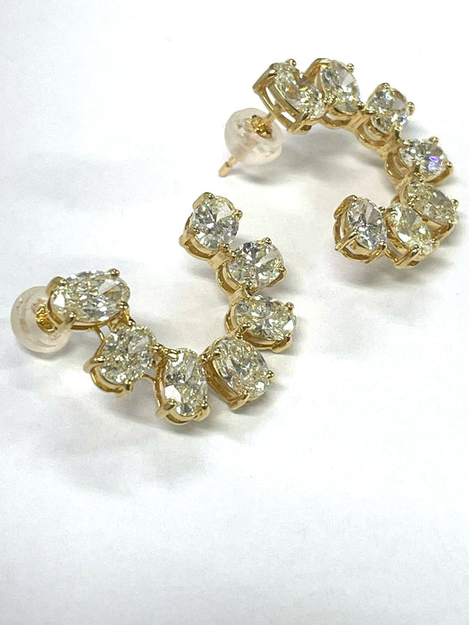 NO BRAND 7P Diamond Stud Earrings