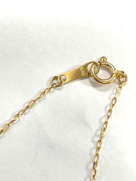 NO BRAND Clover Sapphire & Diamond Necklace