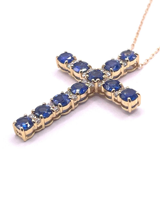 NO BRAND Sapphire & Diamond Necklace