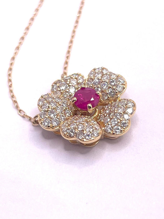 NO BRAND Rositas Ruby & Diamond Necklace