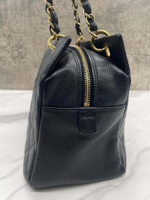CHANEL PTT Matelasse Black Caviar Shoulder Bag