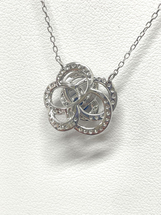 NO BRAND Camelia Sapphire & Diamond Necklace