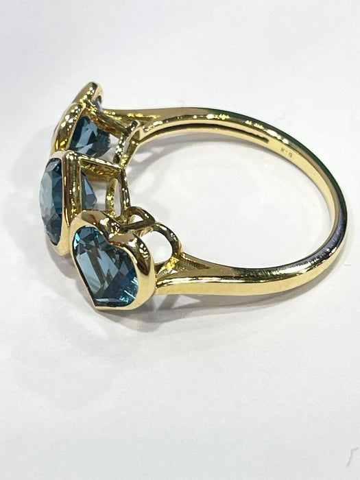 NO BRAND London Blue Topaz Heart Ring