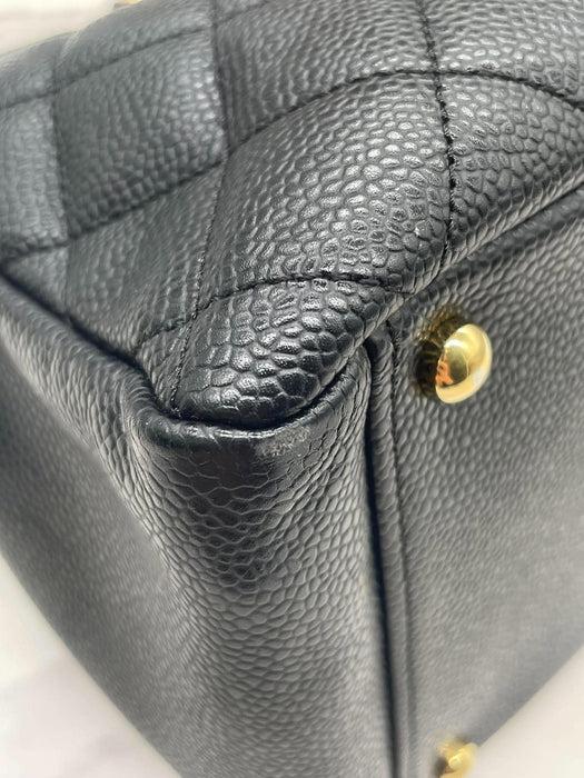 CHANEL PTT Matelasse Black Caviar Shoulder Bag