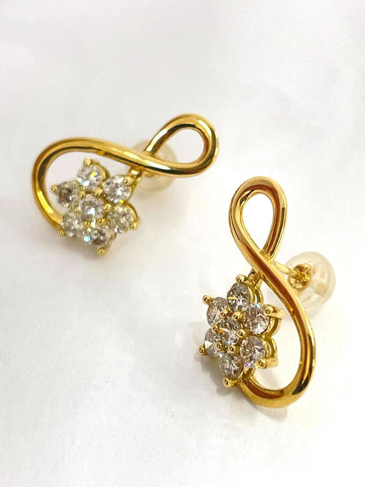 NO BRAND Rositas Infinity Diamond Stud Earrings