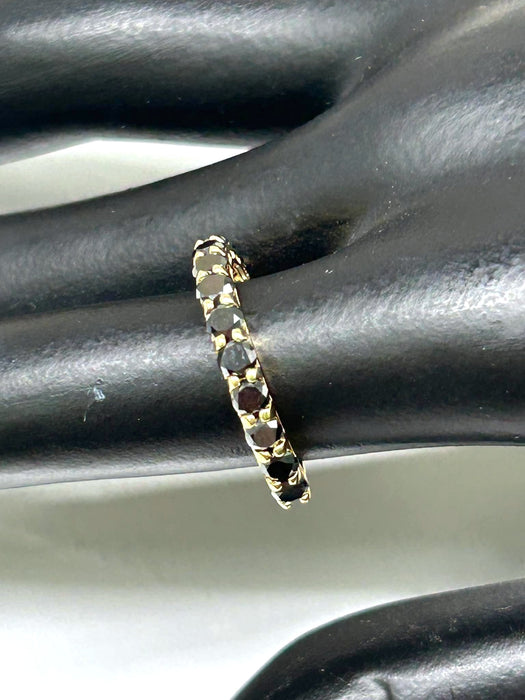 NO BRAND Half Eternity Black Diamond Ring