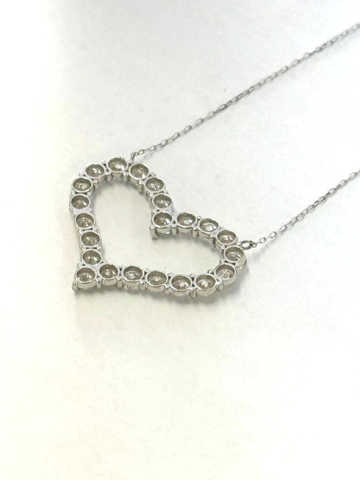 NO BRAND Open Heart Diamond Necklace