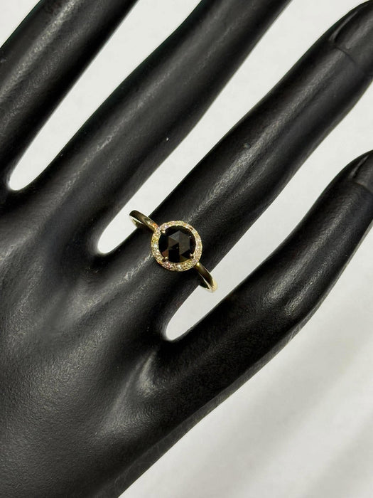 NO BRAND Black & White Diamond Ring