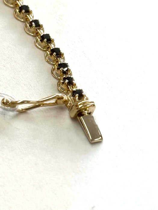 NO BRAND Black Diamond Tennis Bracelet