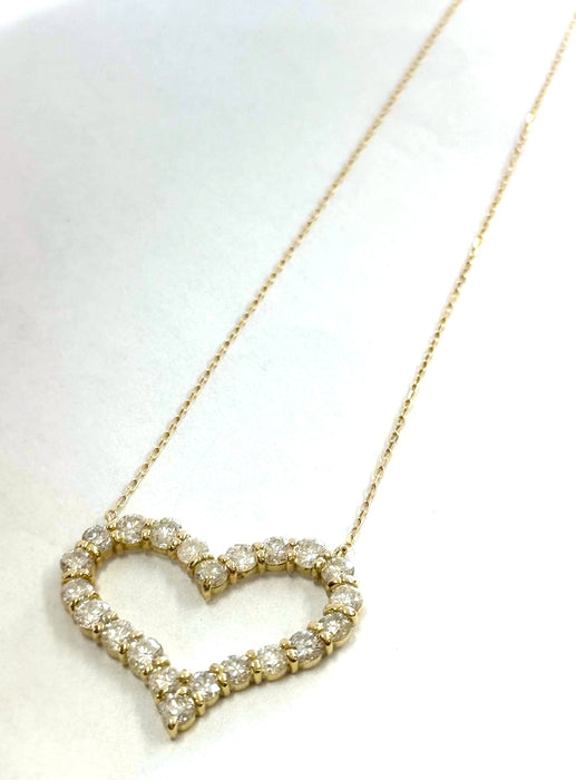 NO BRAND Open Heart Diamond Necklace