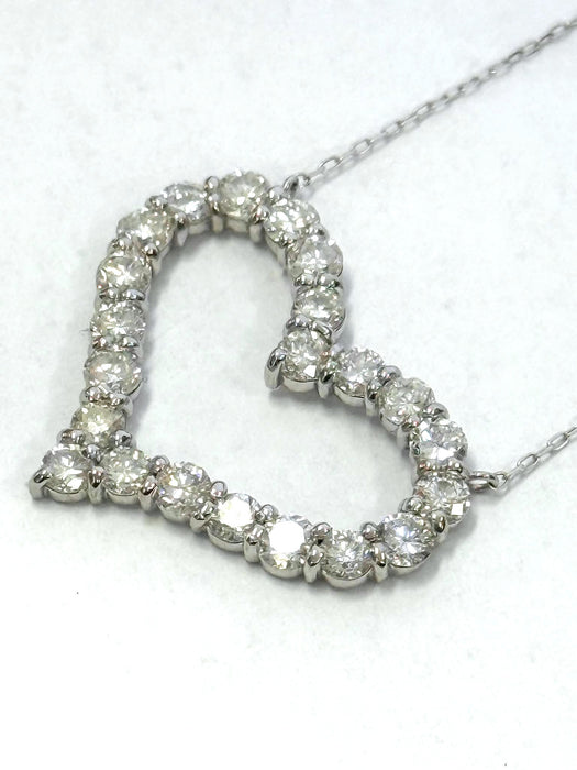 NO BRAND Open Heart Diamond Necklace