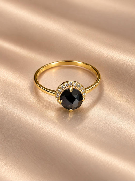 NO BRAND Black & White Diamond Ring