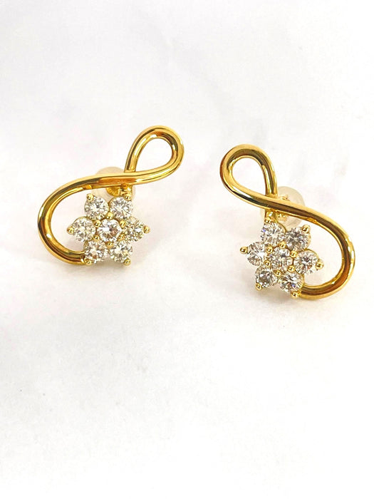NO BRAND Rositas Infinity Diamond Stud Earrings