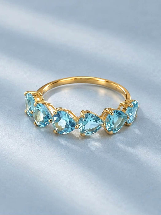 NO BRAND Swiss Blue Topaz Ring