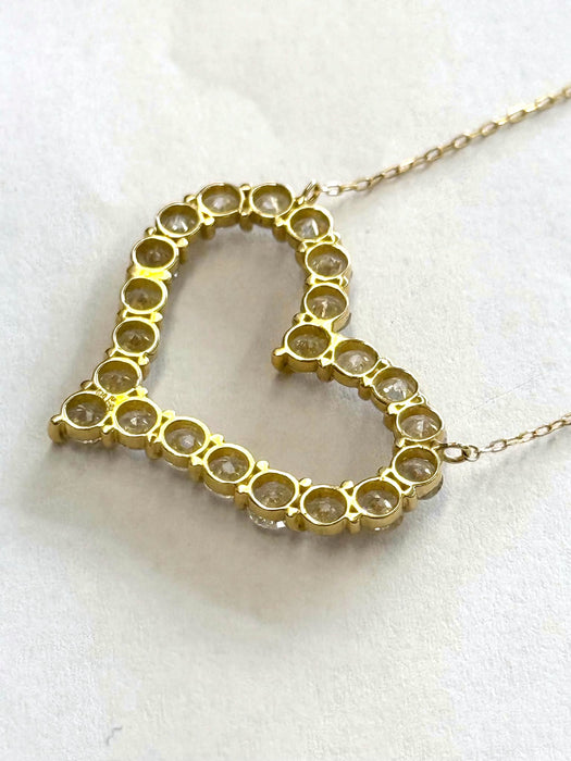 NO BRAND Open Heart Diamond Necklace